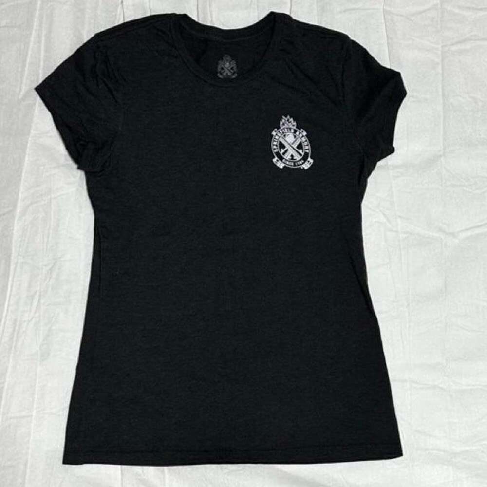 Springfield Women's Grey and Black T-shirt